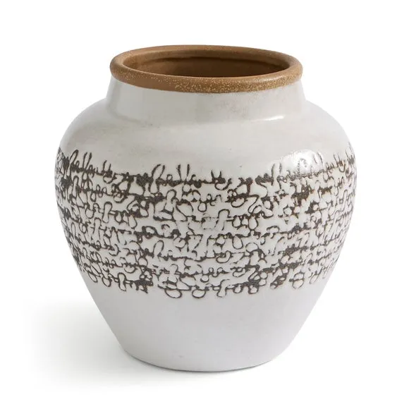 Wiggle Pattern Reactive Glaze Vase 3