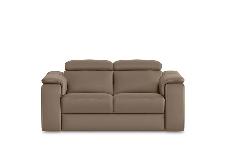 Canto 2 Seater Leather Sofa - Torello Taupe