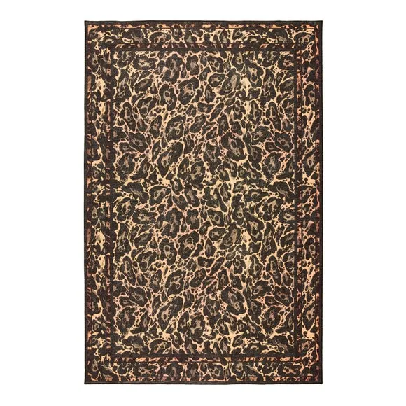 Laurence Llewelyn-Bowen Leopard Black Rug 5
