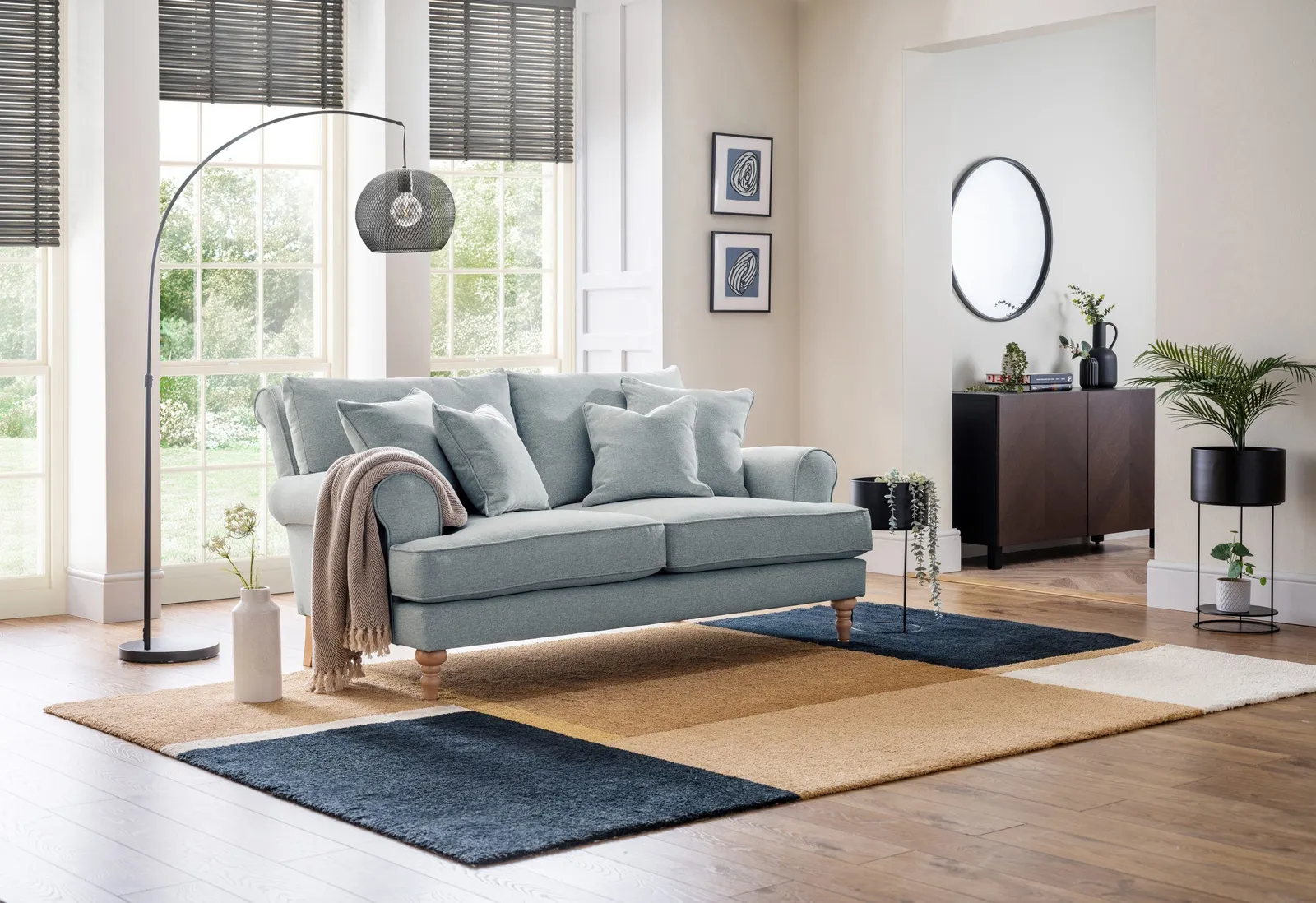 The Great Sofa Company Margot Small Sofa Faro Ashen in Grey