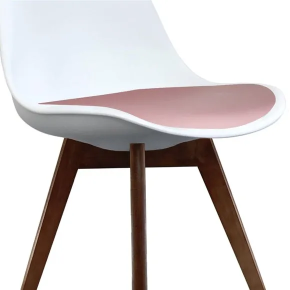 Fusion Living Soho White Plastic Dining Chair with Squared Legs 6