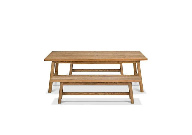 Stratford Large Extending Dining Table With 2 Small Benches