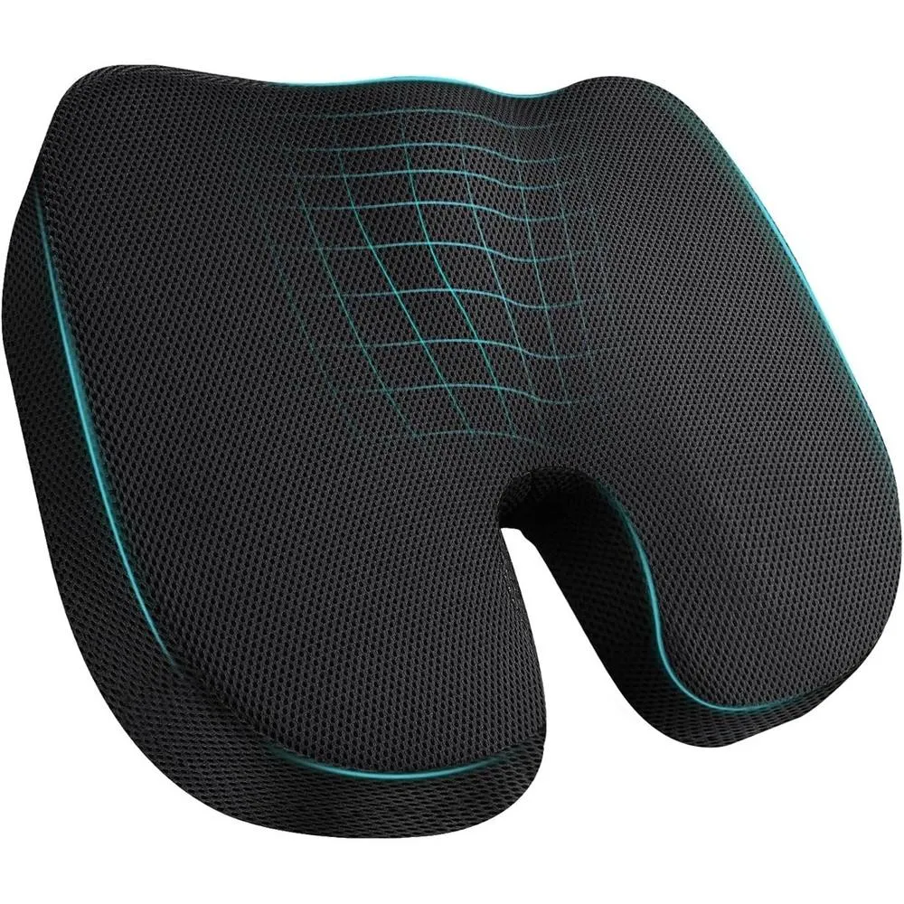 SPETLEK Orthopaedic Memory Foam Seat Cushion Pillow in Black