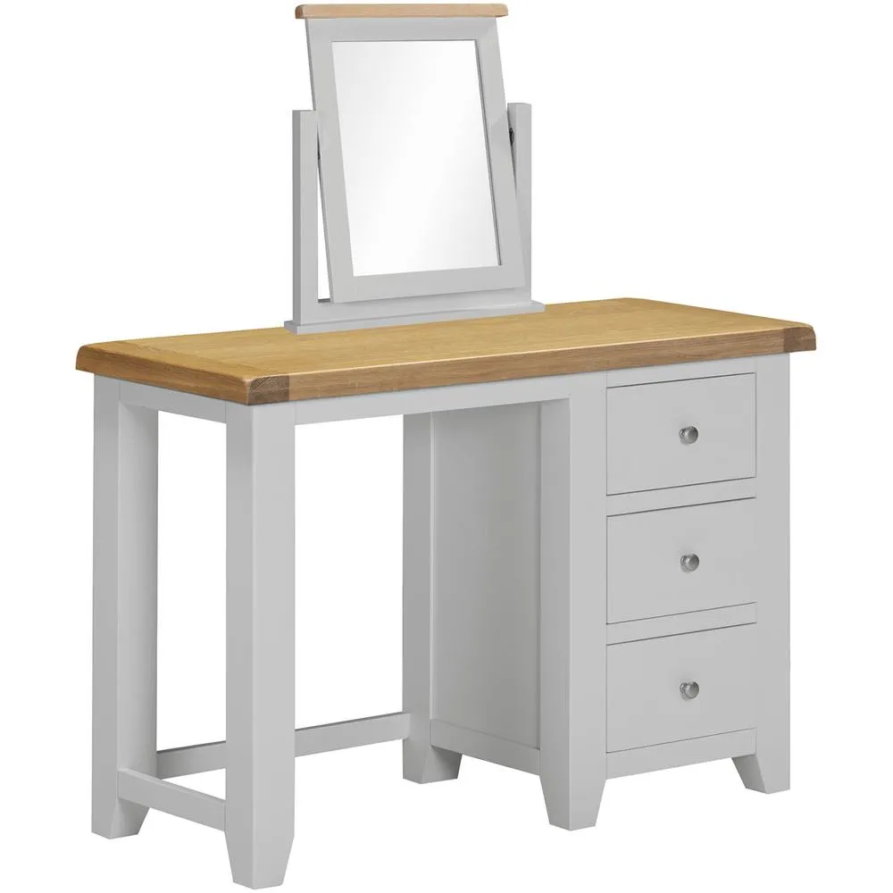 Seconique Windsor 3 Drawer Dressing Table & Mirror - Pebble Grey 2