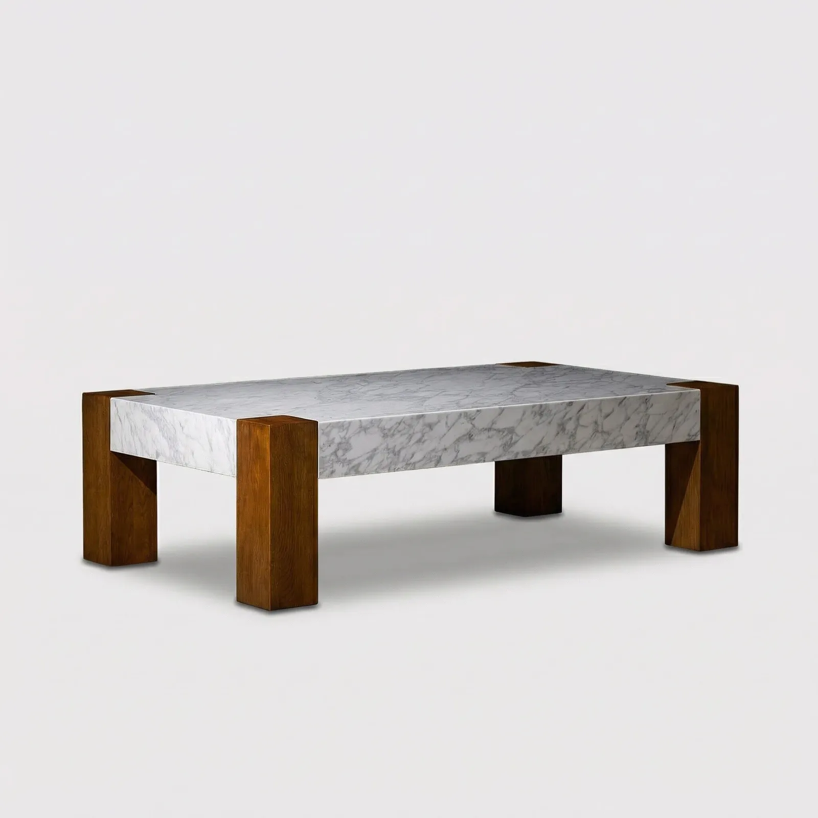 Timothy Oulton Junction Coffee Table 140X80Cm, Neutral Marble | Barker & Stonehouse