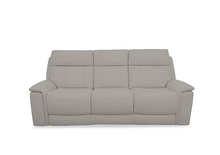 Chill Leather 3 Seater Sofa - Silver Grey
