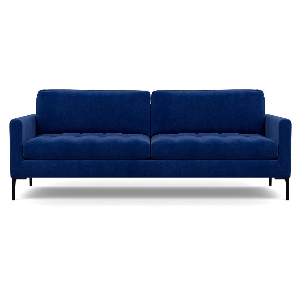 Heal's Eton 4 Seater Sofa Smart Luxe Velvet Azure Black Feet 1