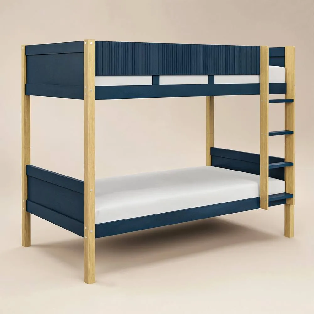 Flair Mateo Detachable Ribbed Bunk Bed in Navy 5