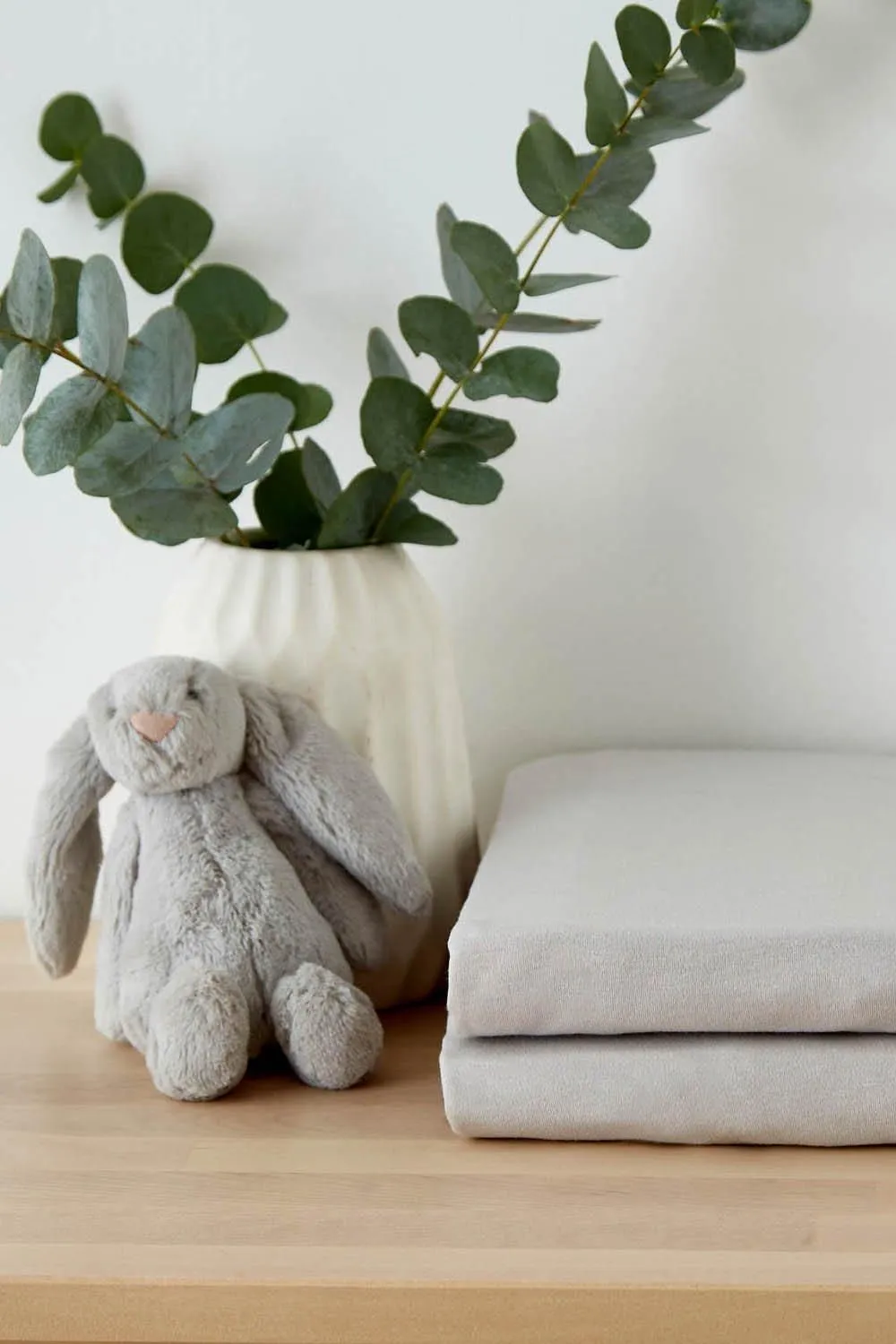 Martex Baby 'Fitted Sheet Twin Pack' in Grey