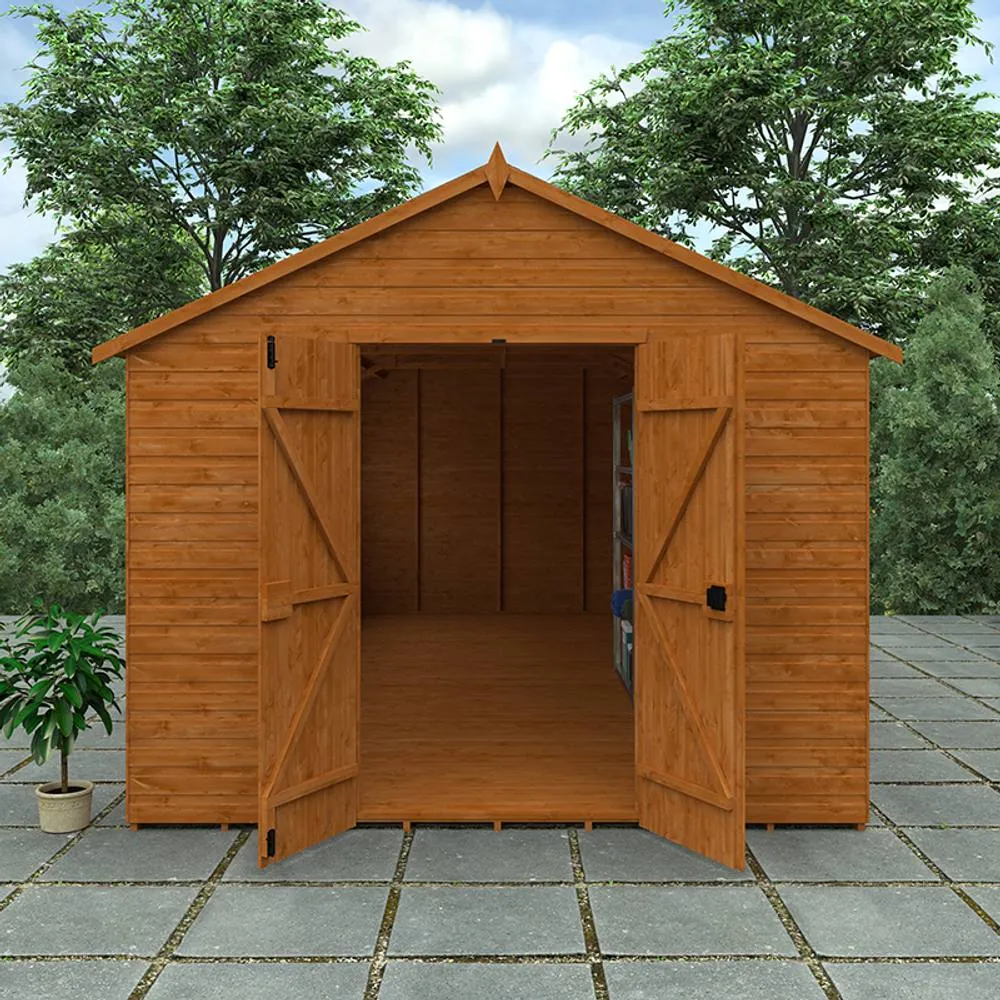 Buttercup Farm 20 x 10 Feet Xl Workshop 12mm Shed - L595 x W295 x H268.5 cm in Burnt Orange 6