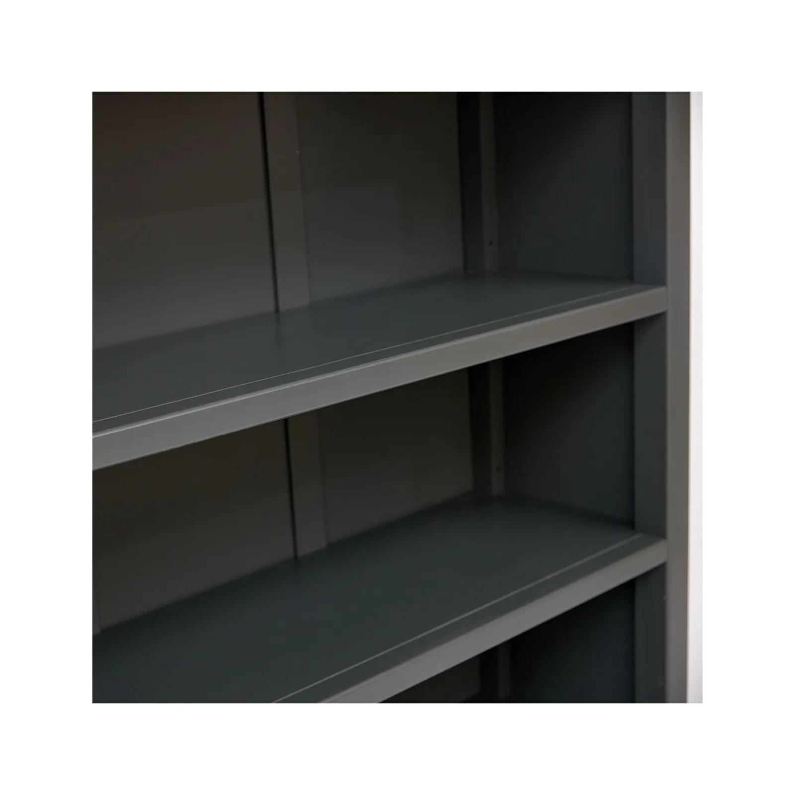 Cabinet Bits Palazzi 3 Tier Bookcase H97 W89 D25cm in Mid Grey 6