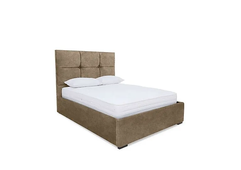 Rubix Ottoman Bed Frame - Small Double - Lace Caramel