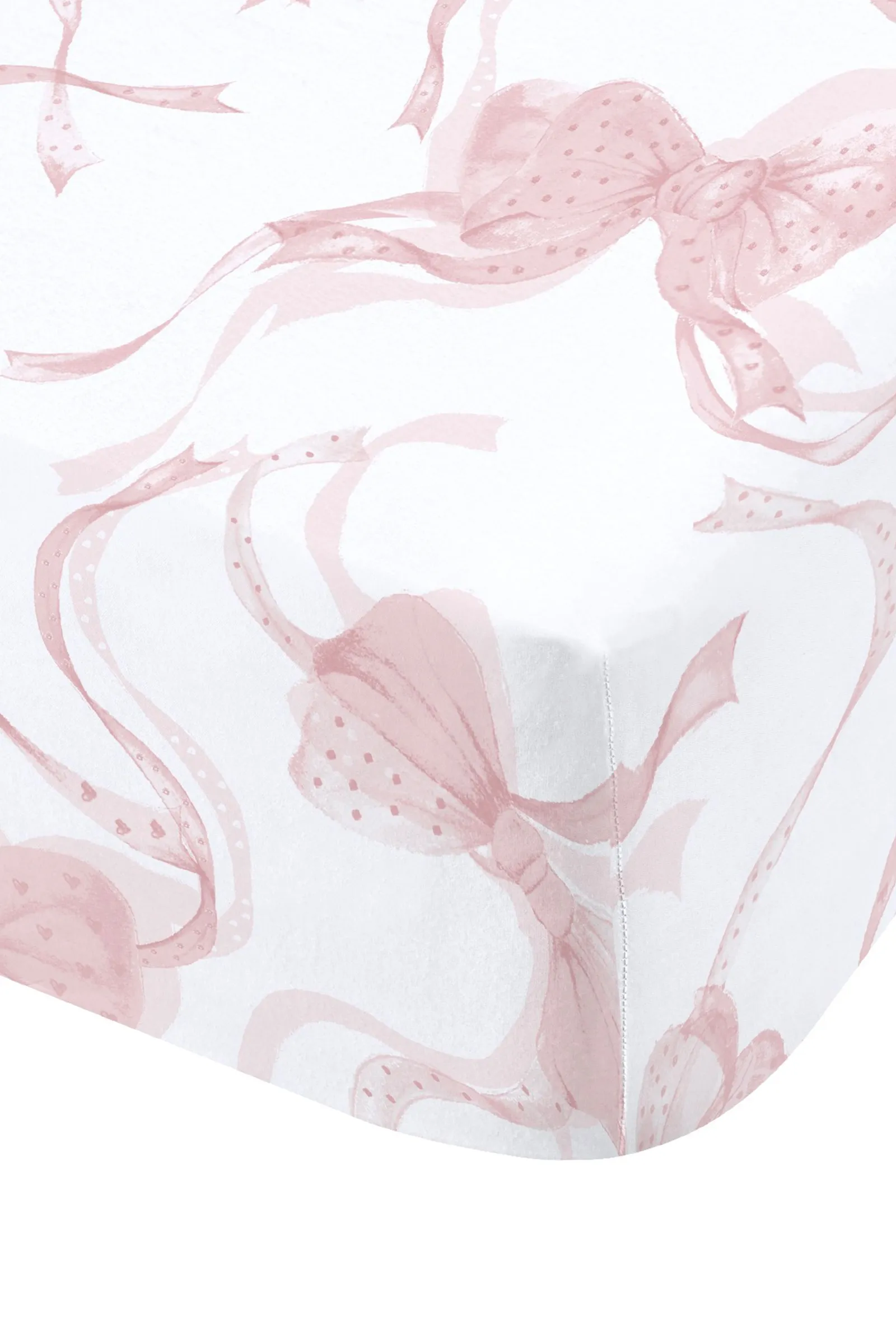 Catherine Lansfield 'Bow' Fitted Sheet in Pink 3