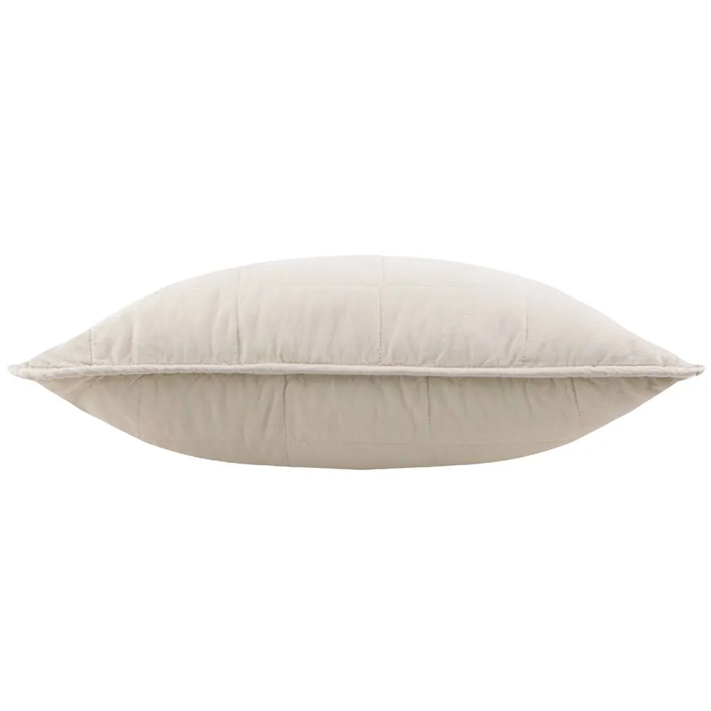 Yard Hebden Quilted Washed Cotton Cushion in Beige 3