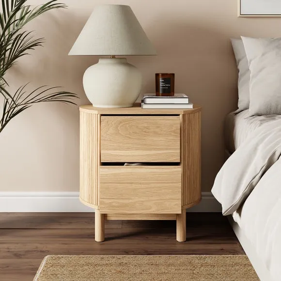 Mateo 2 Drawer Bedside Table 2