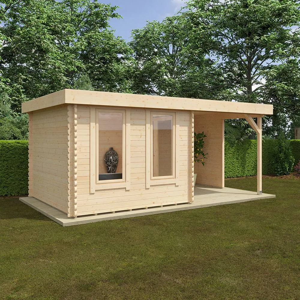 Buttercup Farm 16x10 The Lulworth 44mm Cabin - L475 x W295 x H243.8 cm in Natural 5