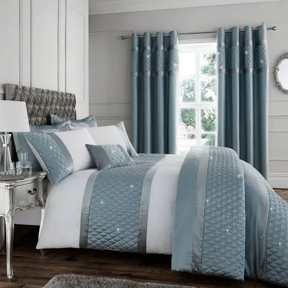 Catherine Lansfield Sequin Cluster Eyelet Curtains 4