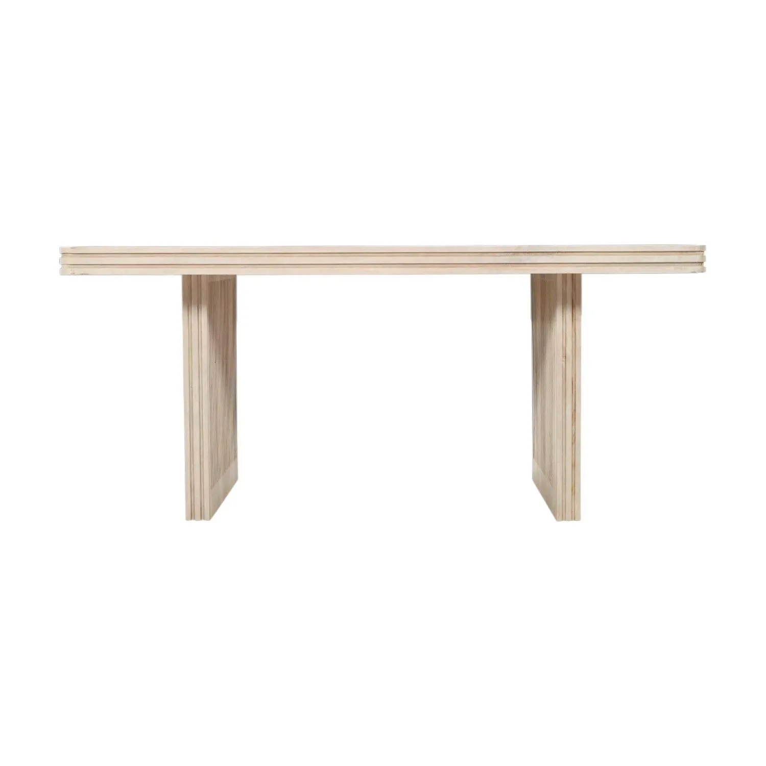 IH Design Paloma Carved Mango Wood Dining Table 6 Seater in Brown 3