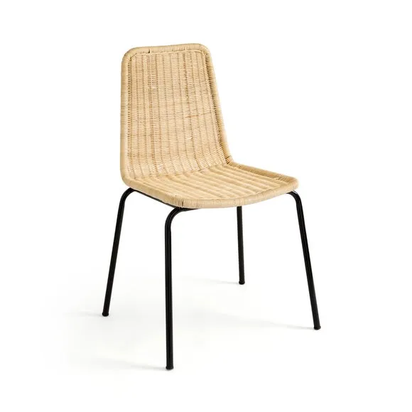 Brodie Set of 2 Dining Chairs, Natural Rattan 5
