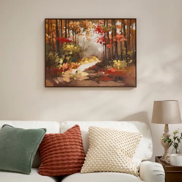 Autumnal Forest Framed Canvas