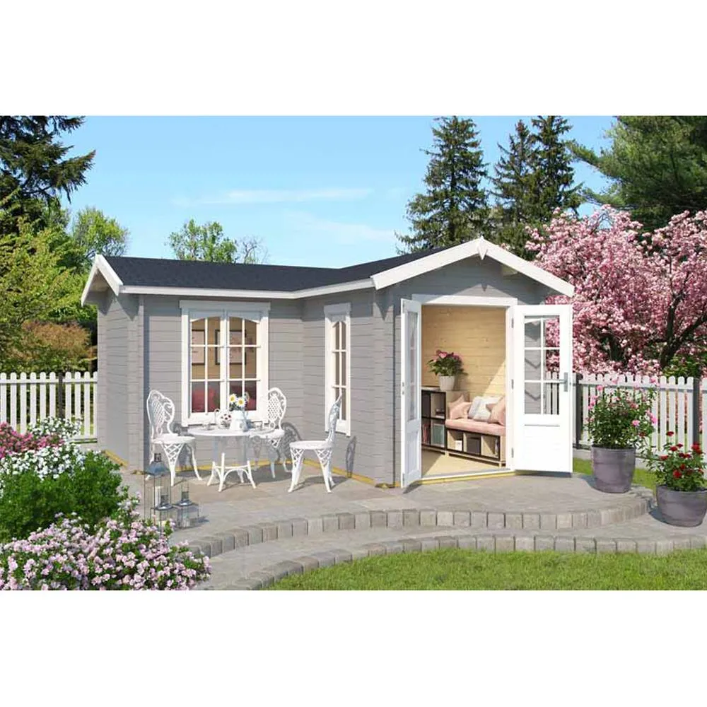 Lasita Maja Ltd Portsmouth-Log Cabin, Garden Room, Home Office - L450xW447.6xH245.1 cm in Natural 5