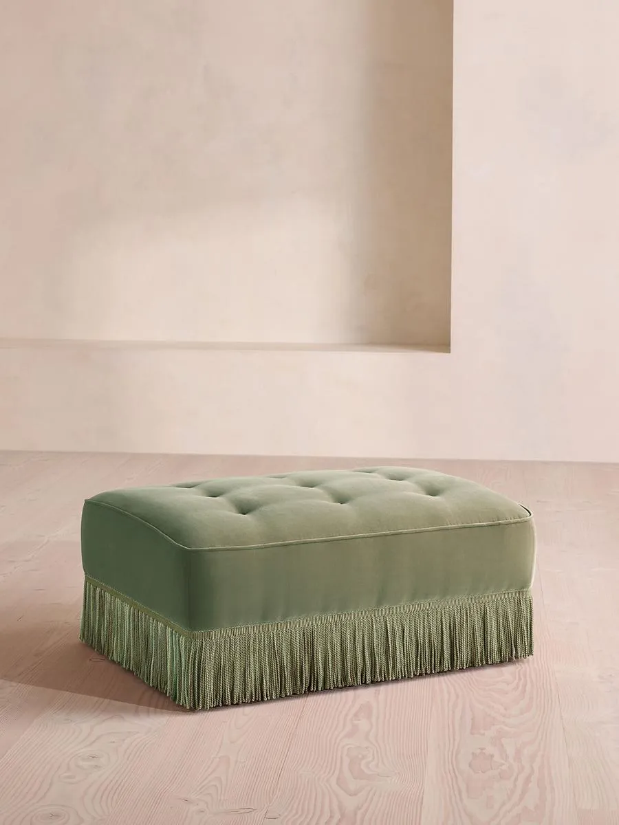 Elowen Ottoman, Velvet, Seafoam