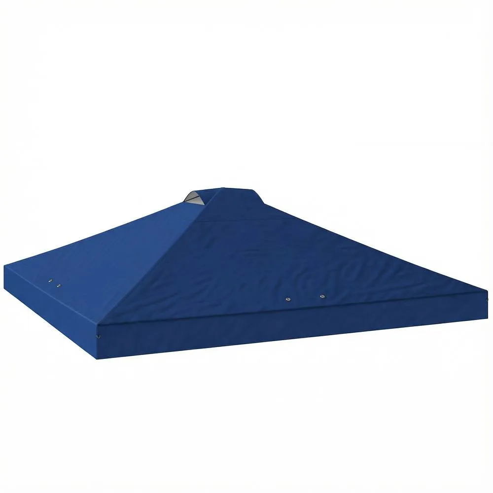 OUTSUNNY Gazebo Roof Replacement UV50+ Waterproof for 3 x 3 m Frame in Blue 2