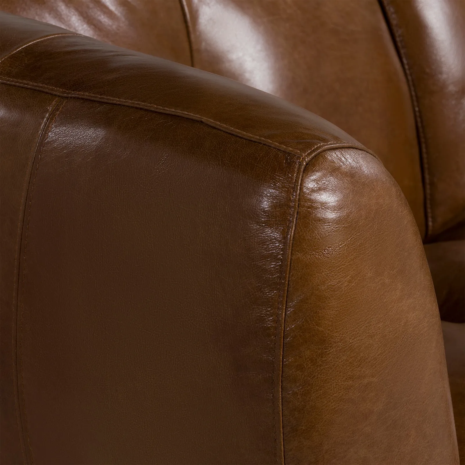 Chicago 2 Seater Sofa, Brown Leather | Barker & Stonehouse 4