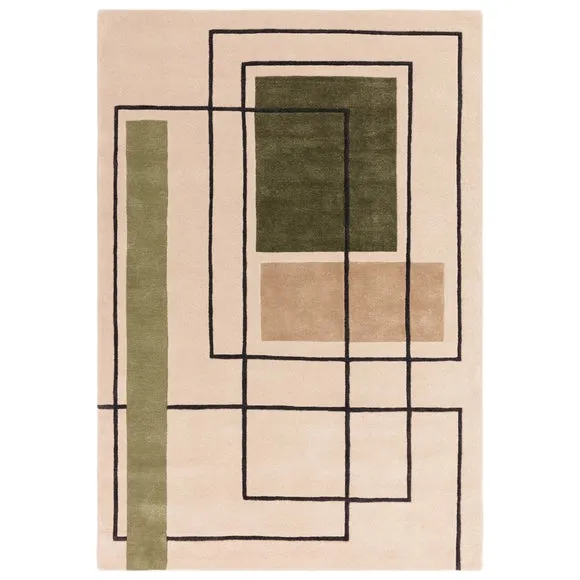 Asiatic Reef Outline Khaki Wool Rug 4