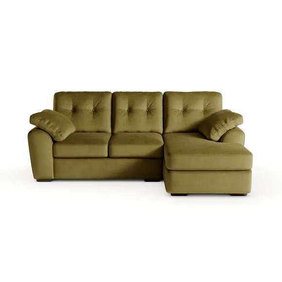 Milton Matte Velvet Corner Chaise Sofa 6
