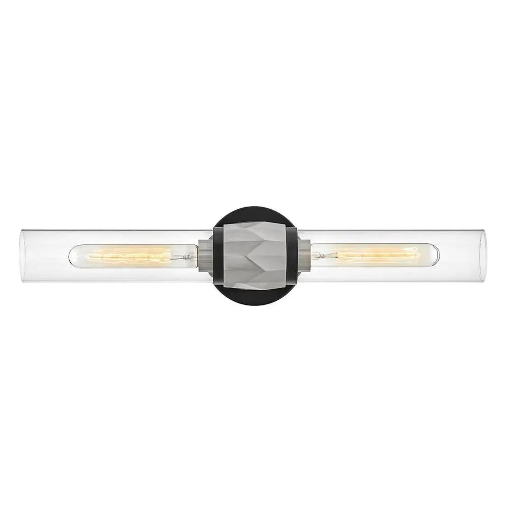 Netlighting Hinkley Ellison Bathroom Wall Lamp Black Nickel IP44 2x E27