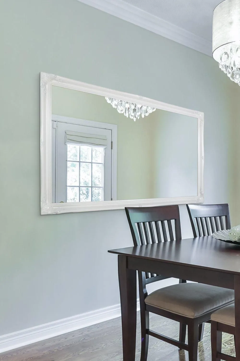MirrorOutlet "Hamilton" White Shabby Chic Design Wall/Leaner Mirror 167cm x 106cm