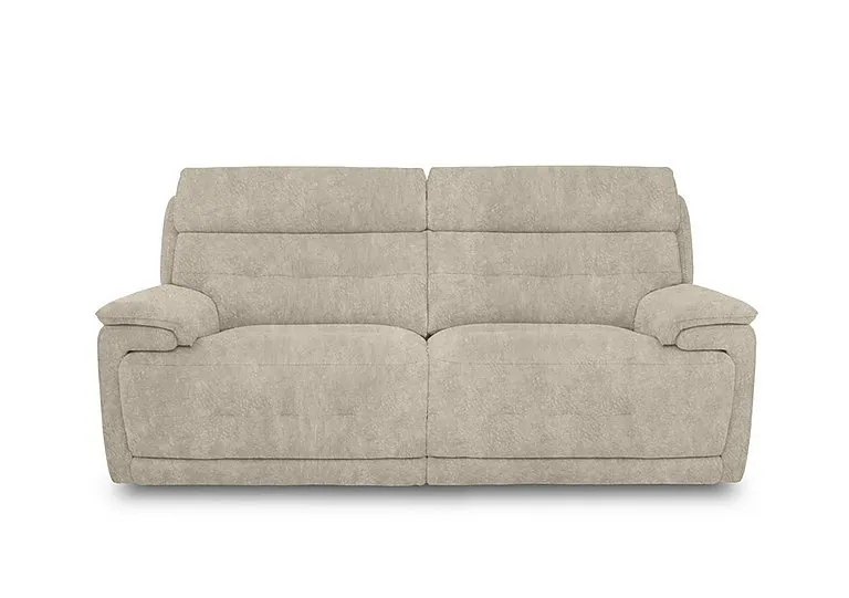 Brescia Fabric 3 Seater Power Recliner Sofa with Power Headrests - Cream