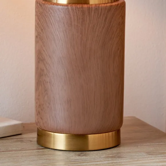Pacific Lifestyle Carrara Wood Effect Table Lamp 3