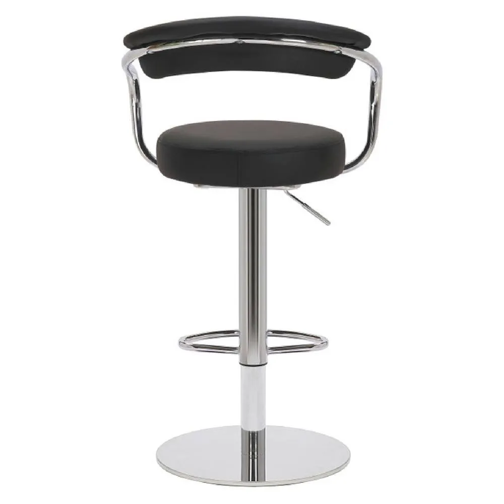 netfurniture Zenpin Deluxe Weighted Base Kitchen Bar Stool Adjustable Padded Seat in Black 4