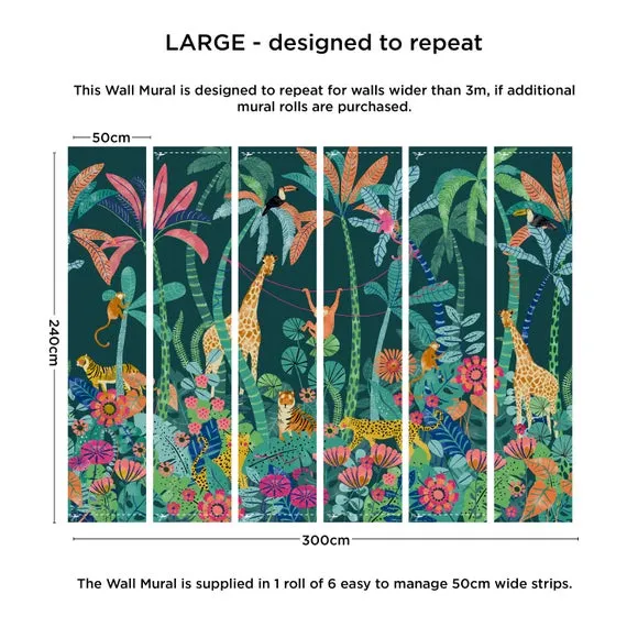 Equatorial Jungle Wall Mural 4