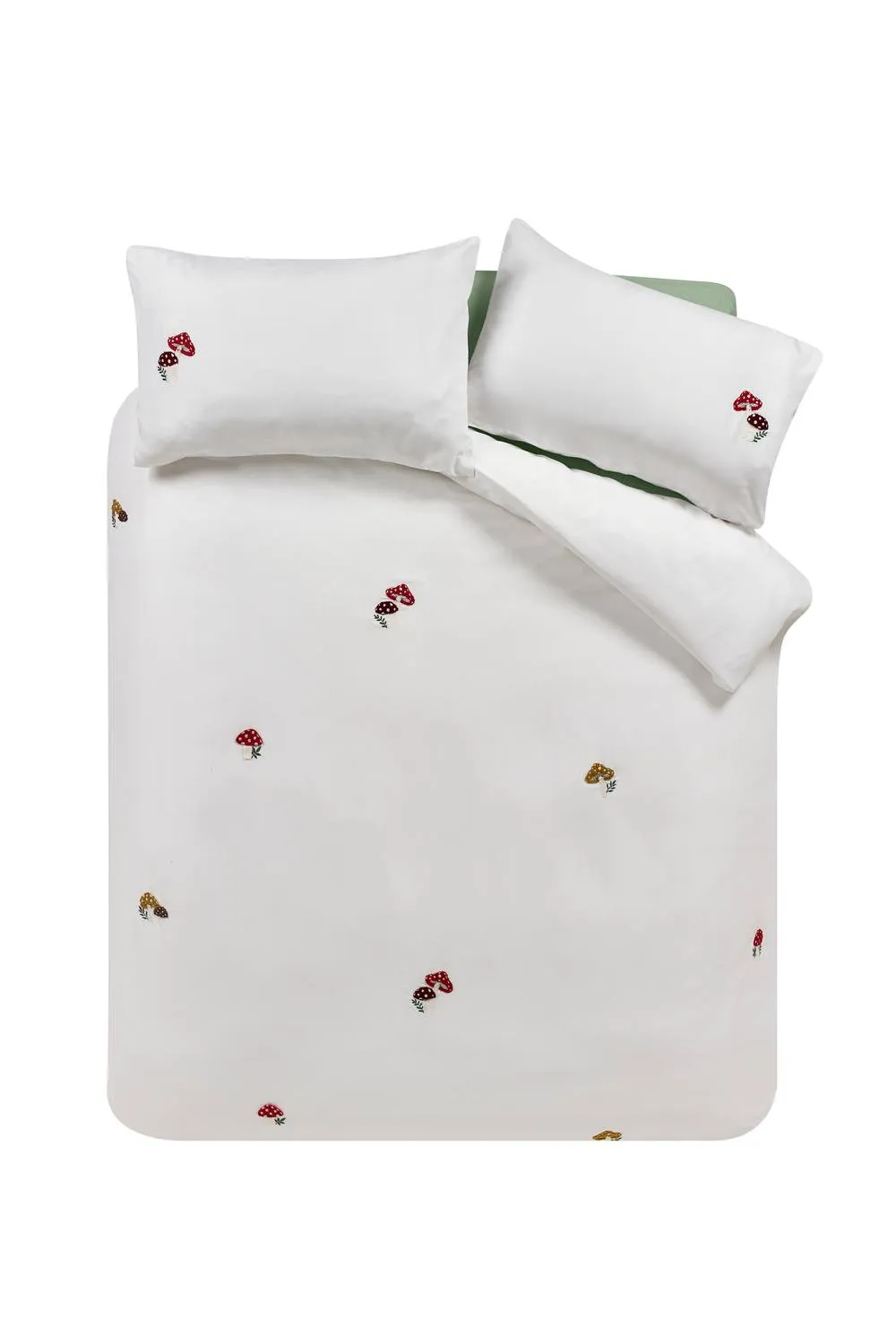 Catherine Lansfield Woodland Crochet Embroidered Duvet Cover Set in White 4