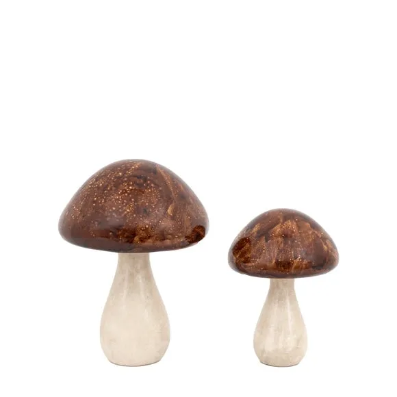 Set of 2 Resin Mushroom Ornaments 3