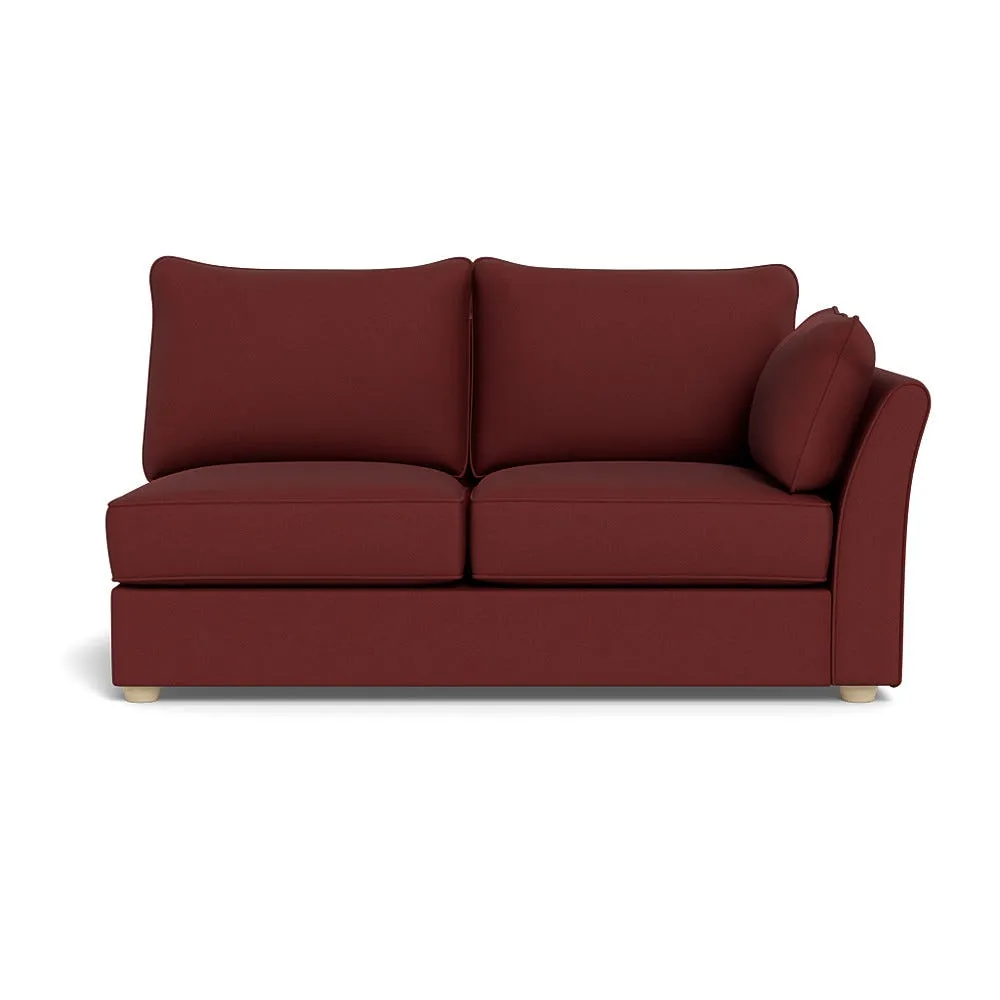 Heal's Tailor Medium Right Hand Facing Corner Unit Capelo Linen-Cotton Etruscan Red Natural Feet 1