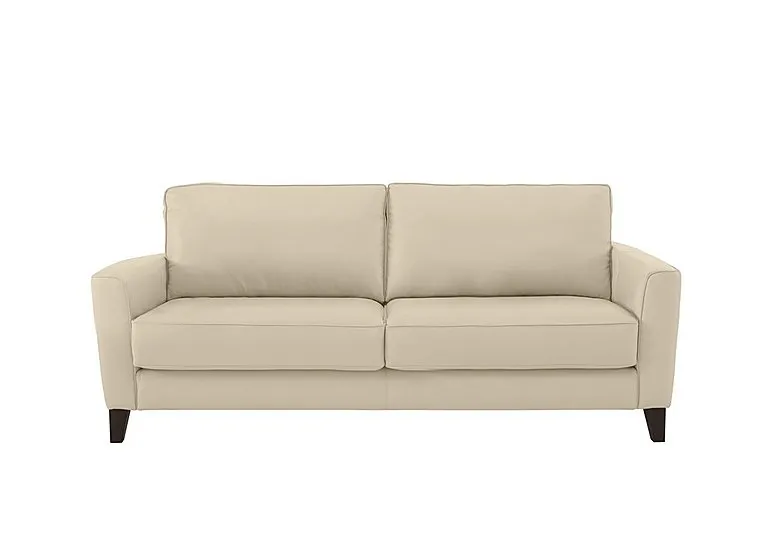 Brondby 3 Seater Leather Sofa - BV Bisque