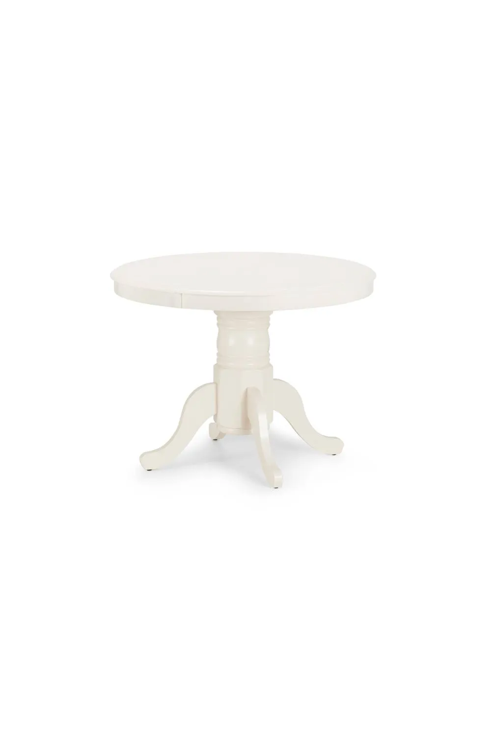 Julian Bowen Stanmore Round to Oval Extending 4-6 Seater Dining Table in Ivory 2