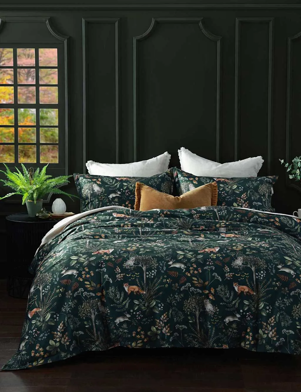 MM Linen Pure Cotton Briar Bedding Set Green Mix