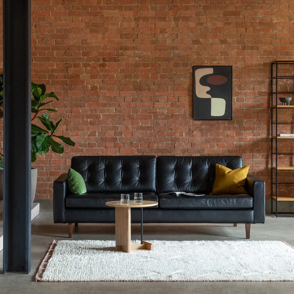 Heal's Hepburn 2 Seater Sofa St Mortitz Wool Teal Walnut Feet 3