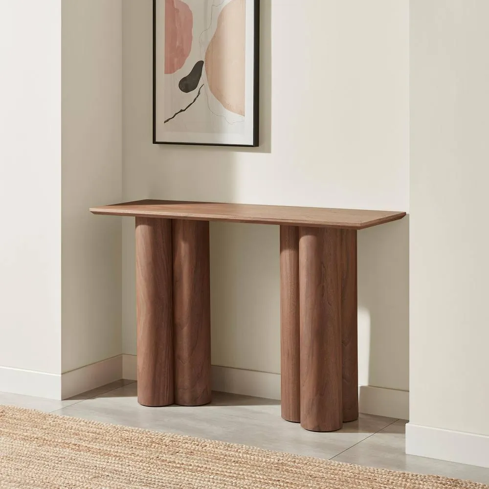 FurnitureboxUK Sutton Walnut Veneer Wood Console Table 3