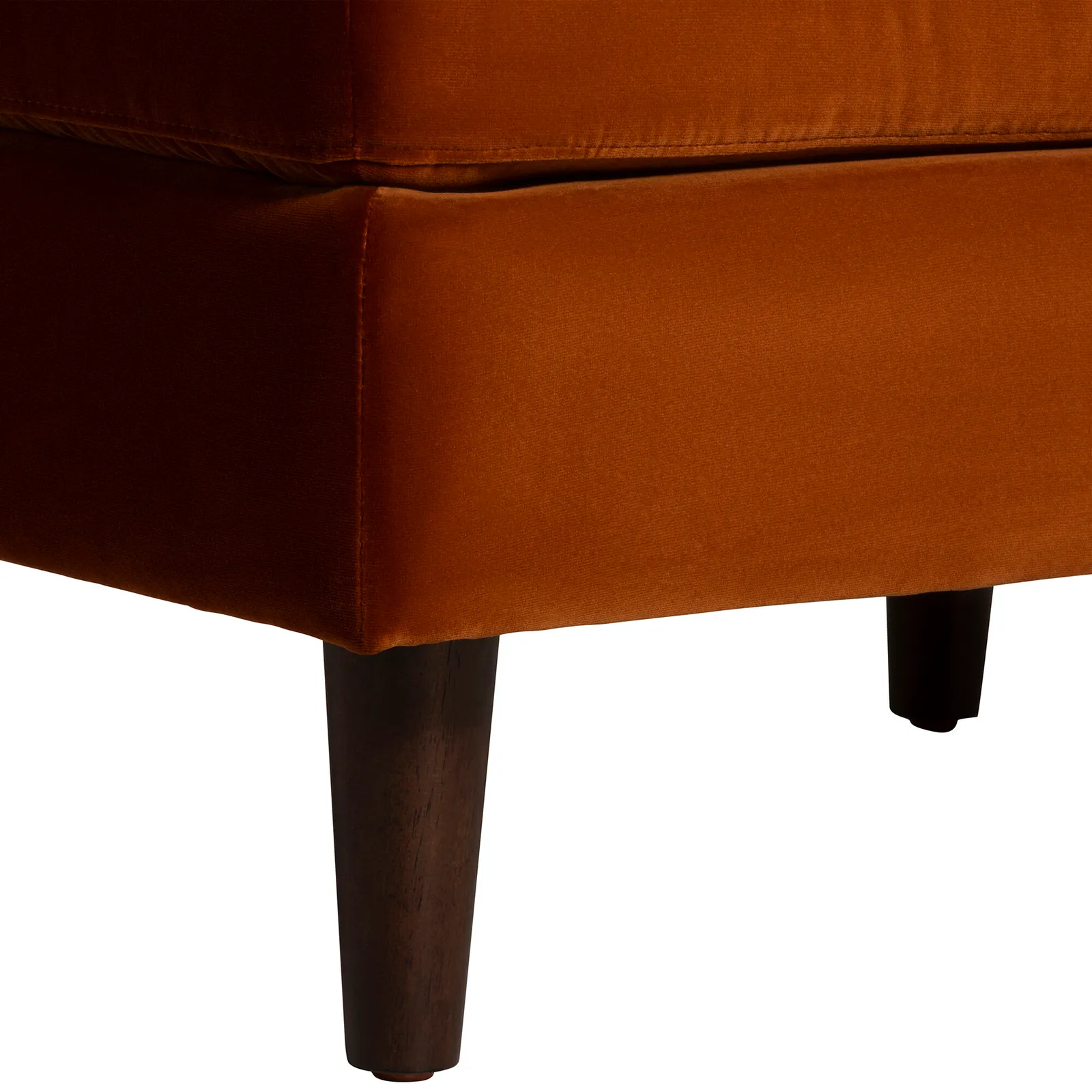Hemingway Ottoman, Orange Velvet | Barker & Stonehouse 6