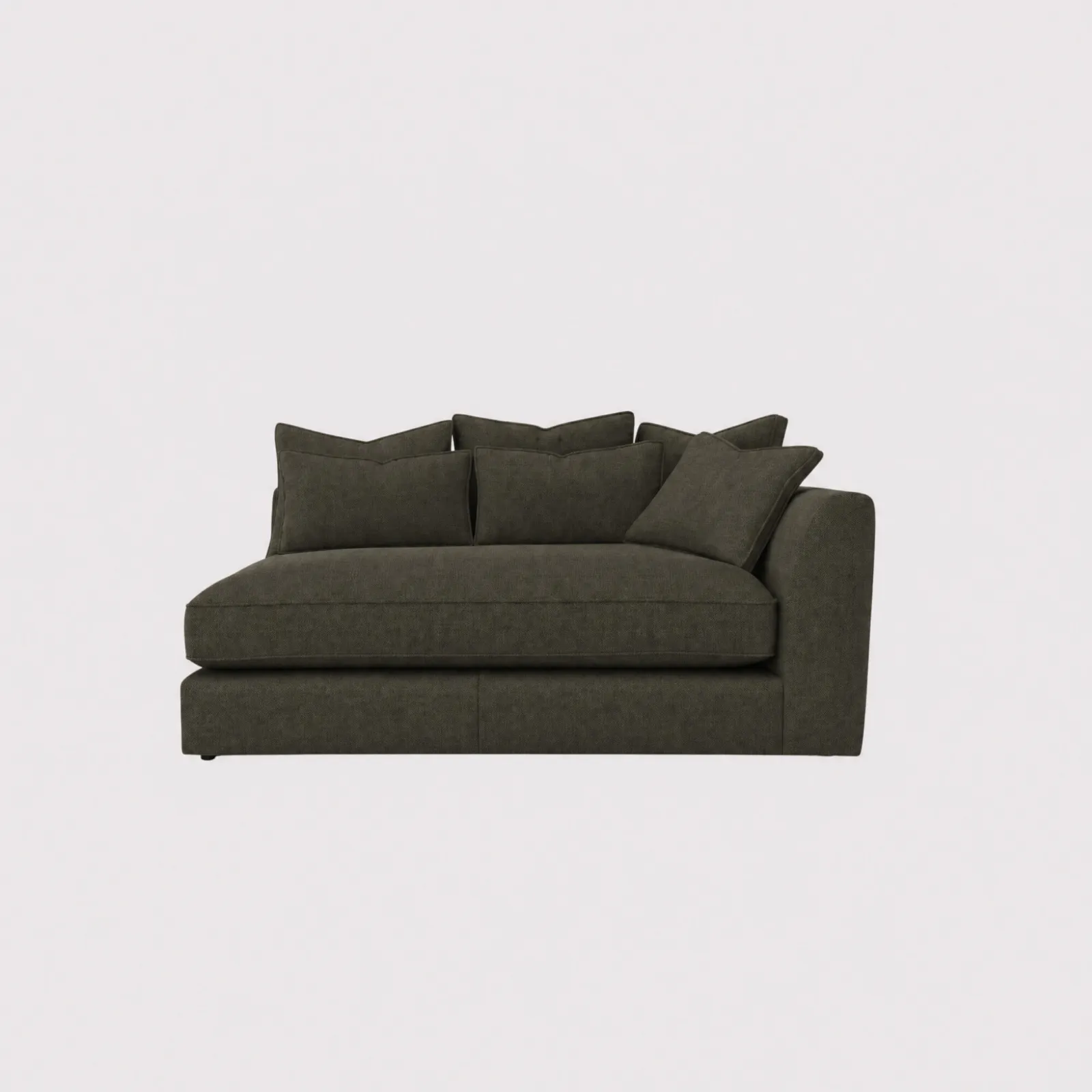 Harrington 1 Arm Small Modular Sofa Right, Green Fabric | Barker & Stonehouse 1