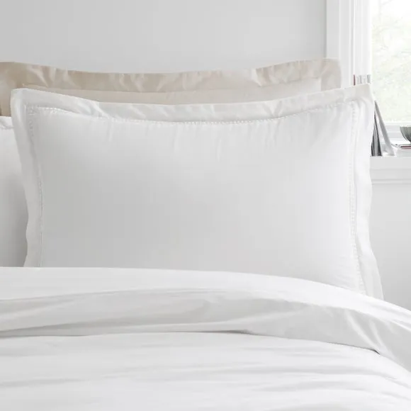 Bianca Oxford Lace Trim 200 Thread Count 100% Cotton Duvet Cover & Pillowcase Set 2