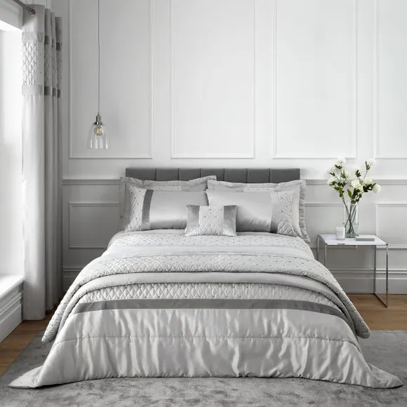 Catherine Lansfield Sequin Duvet Cover and Pillowcase Set 1