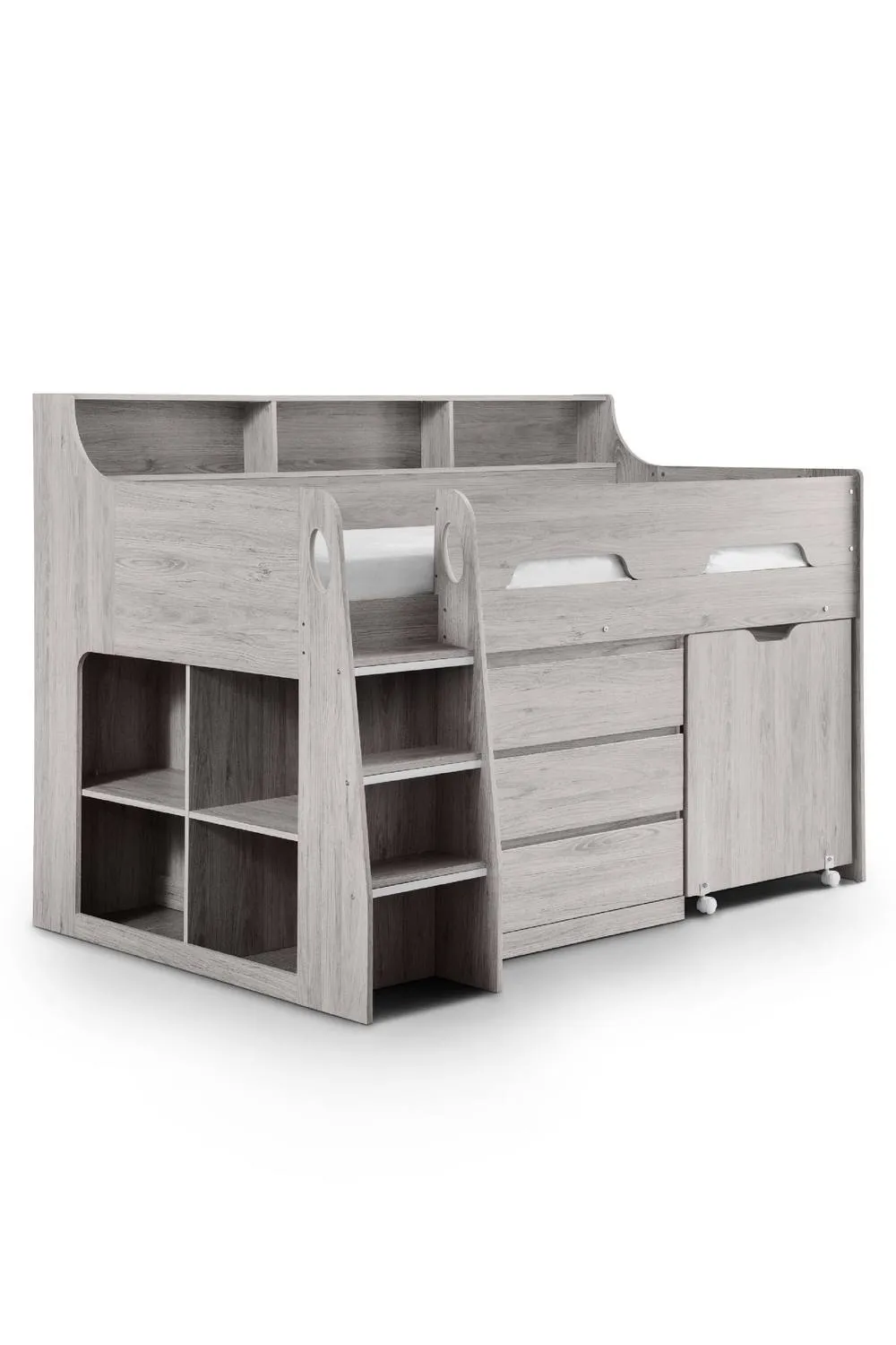Julian Bowen Jupiter Midsleeper Cabin Bed with Desk in Grey 2