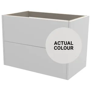 Duarti By Calypso Cascade 800mm Full Depth 2 Drawer Wall Hung Vanity Unit - Mirror Grey